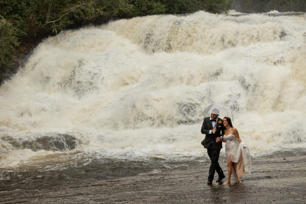 waterfall elopement destination North Carolina